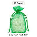 Bolsas de Organza con Fondo Plano 3 1/2'' x 1'' x 5 1/2'' para Bolsas Pequeñas de Regalo