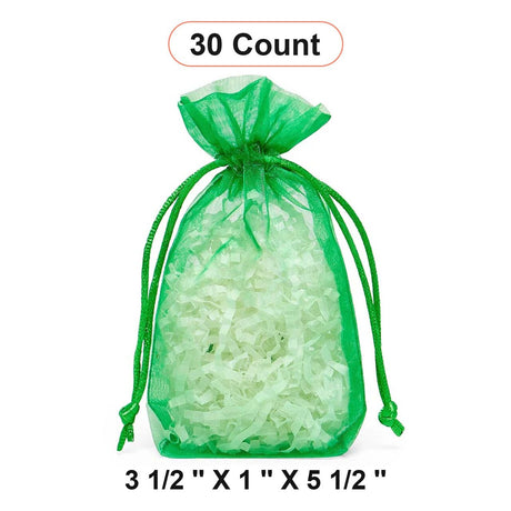 Flat Bottom Organza Bags 3 1/2''x1''x5 1/2'' for Small Gift Bags