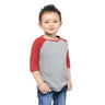 RADYAN® Toddler Baseball Fine Jersey Crew Neck Three-Quarter Sleeve Tee - 3330