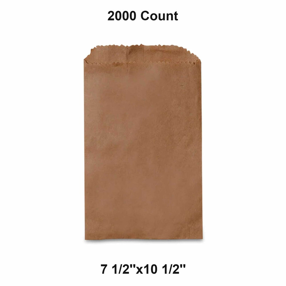 Flat Kraft Paper Bags 7 1/2" x 10 1/2"