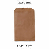 Flat Kraft Paper Bags 7 1/2" x 10 1/2"