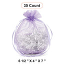 Bolsas de organza anchas con fondo redondo y plano 6 1/2'' x 4'' x 7'' para empaques de recuerdos
