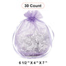 Wide Round Flat Bottom Organza Bags 6 1/2'' x 4'' x 7'' for Favor Packaging
