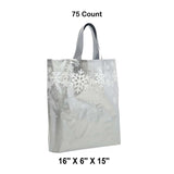 Printed Snowflake LDPE Bags 16” x 6” x 15” Holiday Packaging