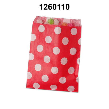 Large Dots Merchandise Bags 5 1/8" x 6 3/8" Compact Design