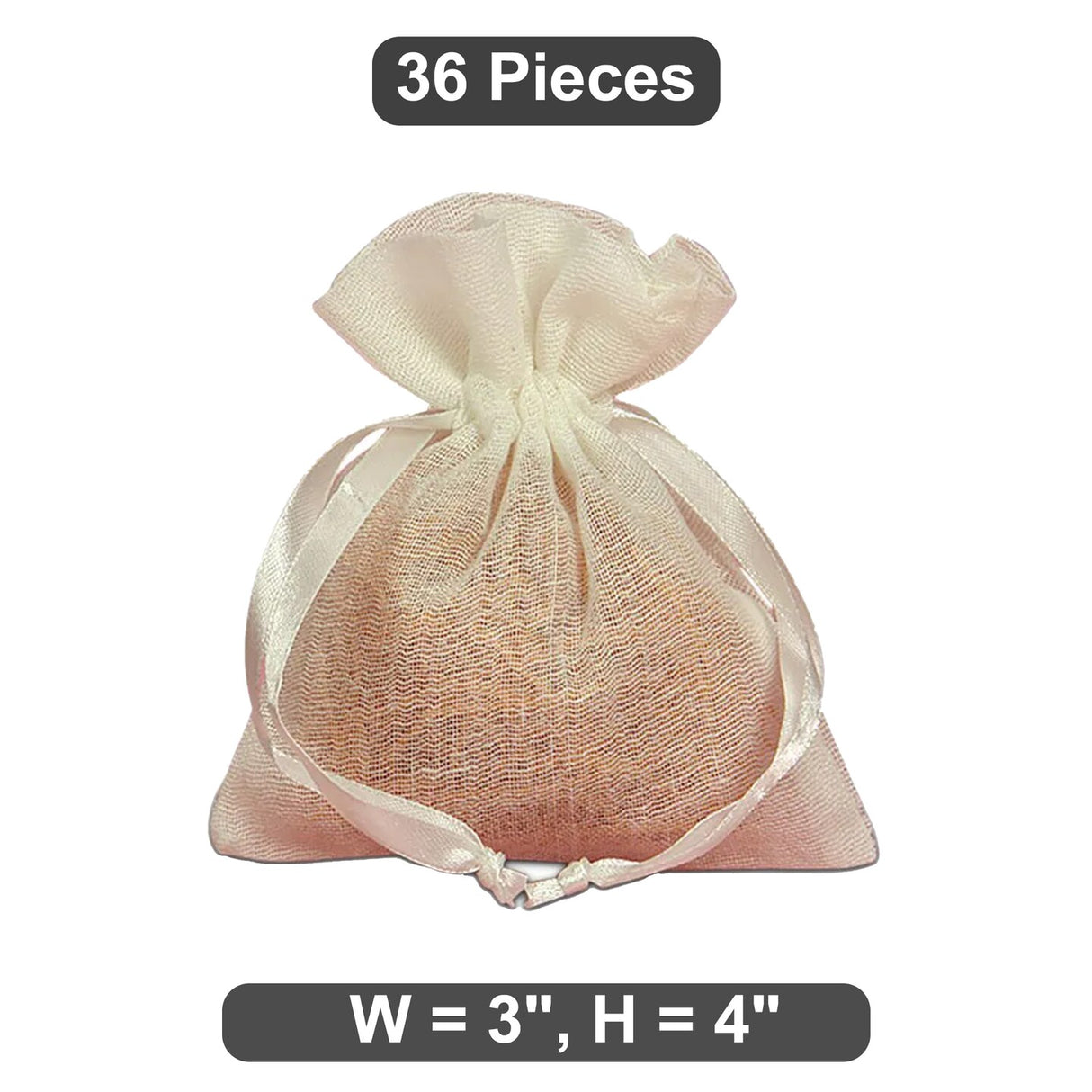 Natural & Colored Muslin Bags 3" x 4" Perfect for Gifting