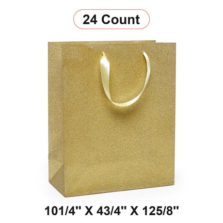 10 1/4'' x 4 3/4'' x 12 5/8'' Glitter Grain Totes for Retail and Gift Displays