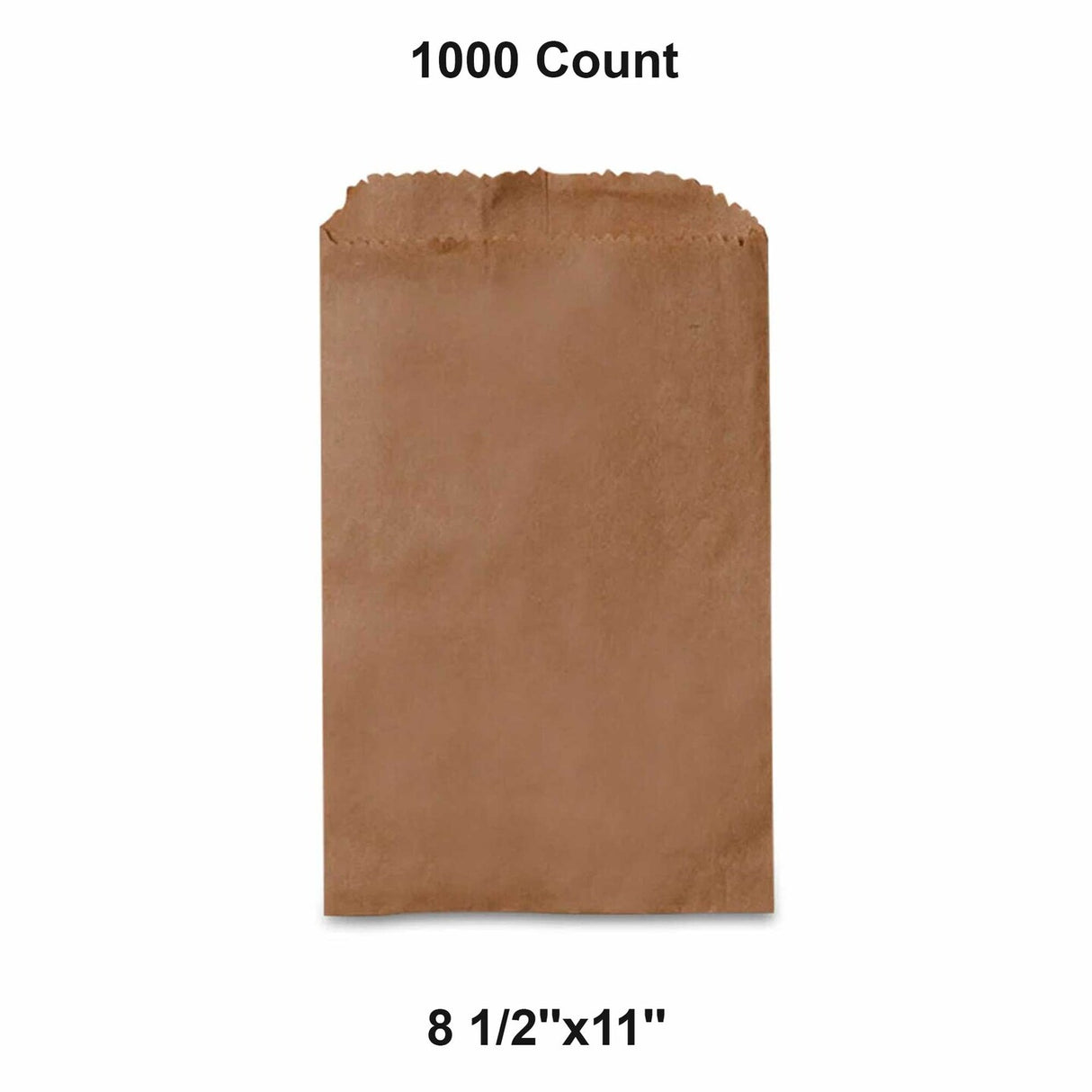 Flat Kraft Paper Bags 8 1/2" x 11"