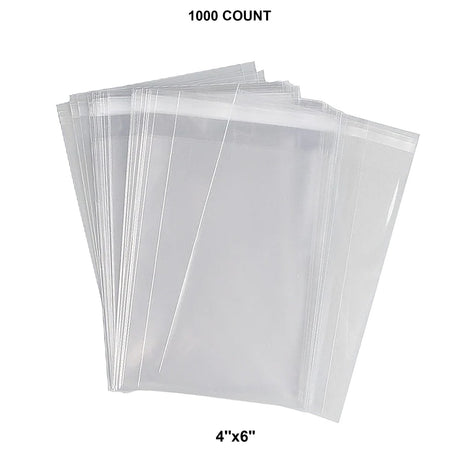 Clear Self-Seal Lip Bags 1.2 Mil 4'' x 6''