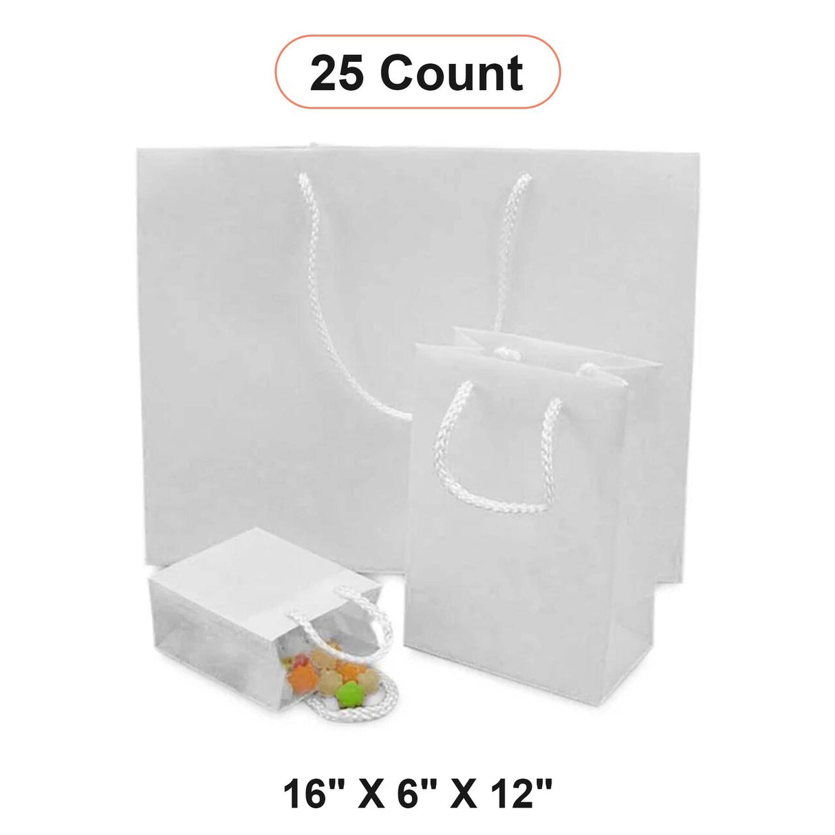 Premium Frosted Euro Tote 16" x 6" x 12"