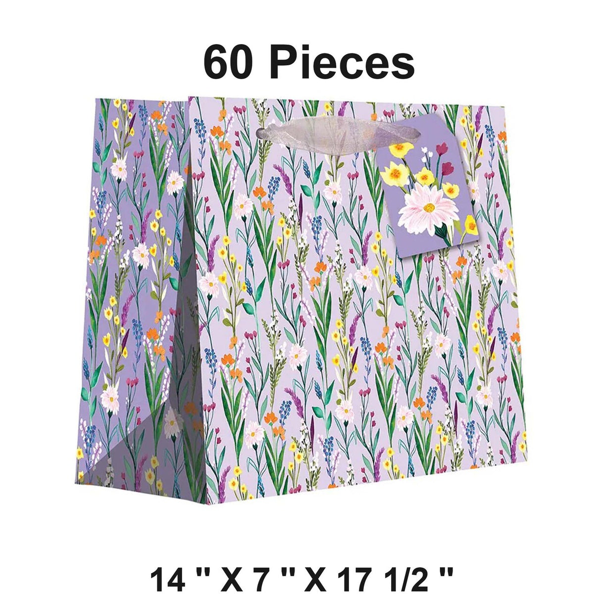 Jumbo Patterned Gift Bags 14" x 7" x 17-1/2"