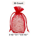 Bolsas de Organza con Fondo Plano 3 1/2'' x 1'' x 5 1/2'' para Regalos Elegantes