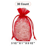 Flat Bottom Organza Bags 3 1/2''x1''x5 1/2'' for Elegant Gifts
