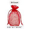 Flat Bottom Organza Bags 3 1/2''x1''x5 1/2'' for Elegant Gifts