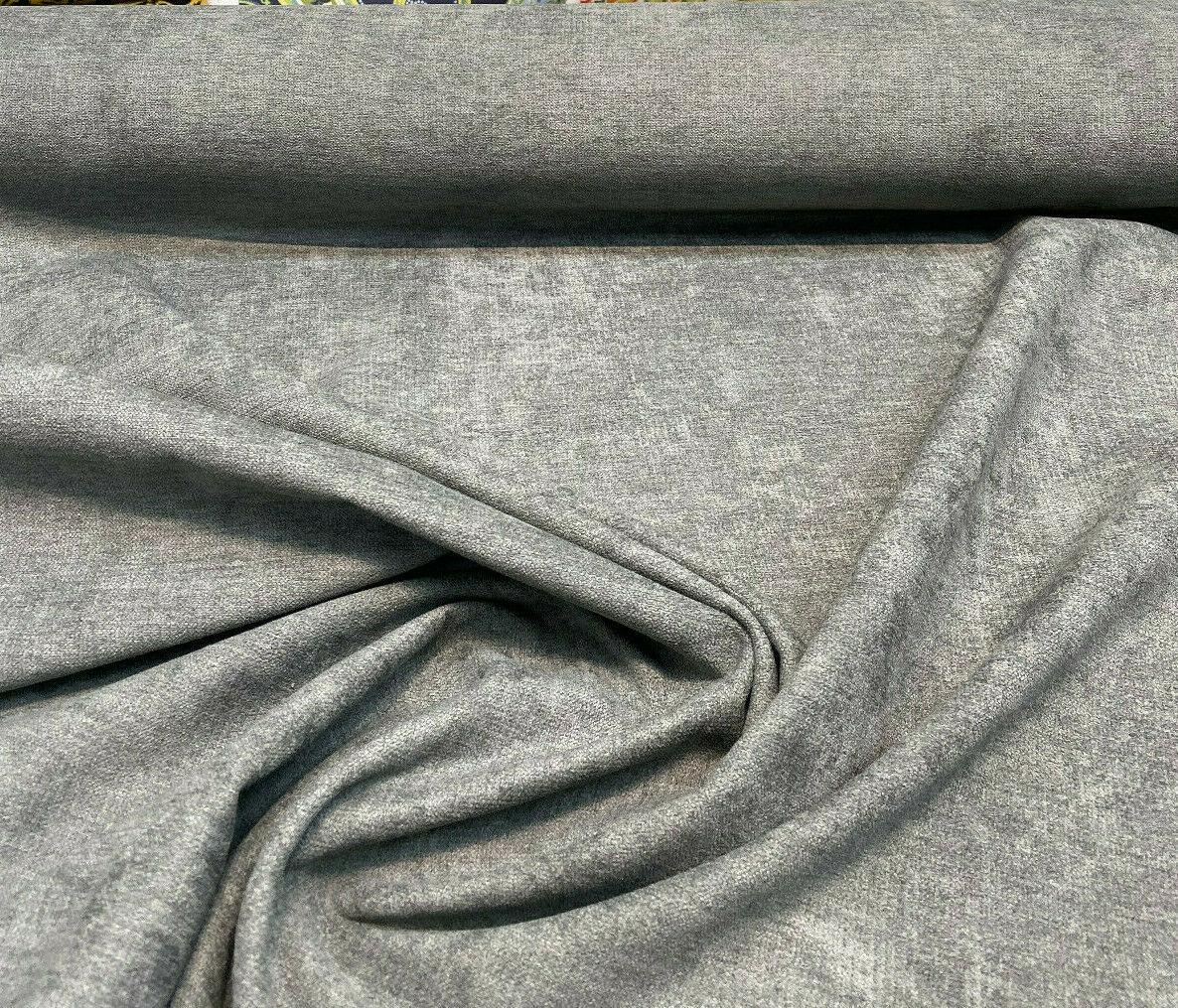 Fabricut Sensation Smoke Polyester Chenille Fabric - Smoke Gray, Very Heavyweight, 54" Width (1 Yard)