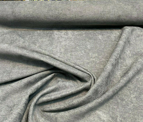 Fabricut Sensation Smoke Polyester Chenille Fabric - Smoke Gray, Very Heavyweight, 54" Width (1 Yard)