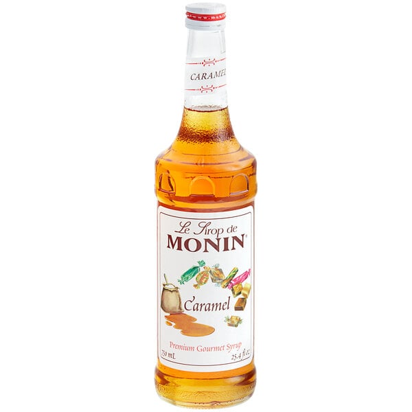 Monin Premium Caramel Flavoring Syrup - 750 mL