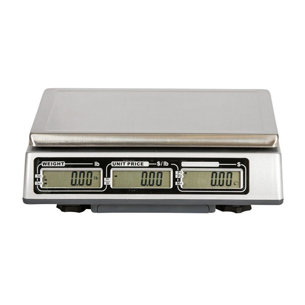 San Jamar Pro MZR Price Computing Scale 12-1/4"W x 13"D x 4-1/4"H, 30 Lb. x 0.01 Lb. / 15 Kg x 0.005 Kg