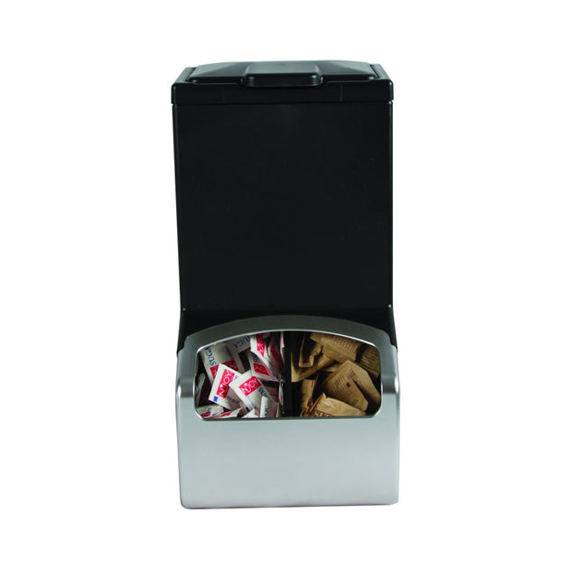 San Jamar MODBFD 2 Section Modular Dispenser, Condiment Caddy Countertop Organizer 8-15/16"W x 12-1/16"D x 16-9/16"H