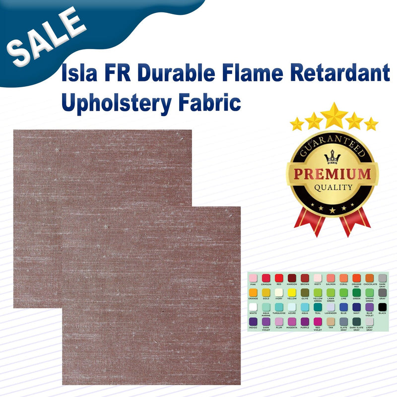 1 Yard Isla FR Durable, Flame Retardant Upholstery Fabric Width: 54