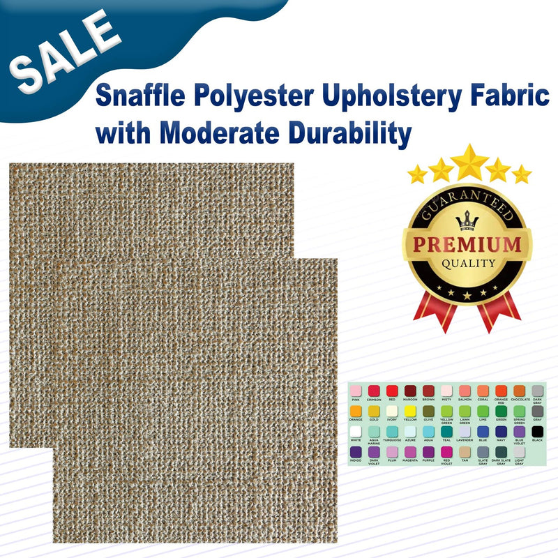 1 Yard Snaffle Polyester Upholstery Fabric with Moderate Durability Width: 54