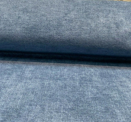 Fabricut Sensation Blue Chenille Fabric - Blue, Very Heavyweight, 54" Width (1 Yard)