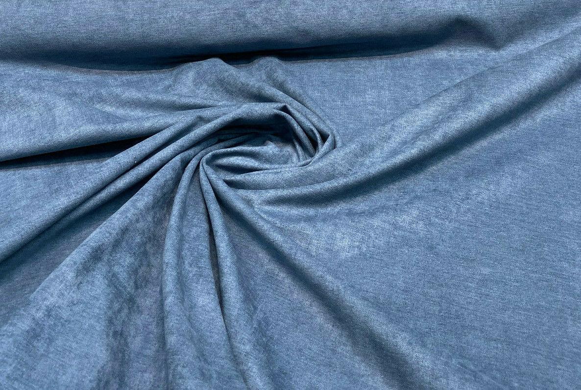 Fabricut Sensation Blue Chenille Fabric - Blue, Very Heavyweight, 54" Width (1 Yard)