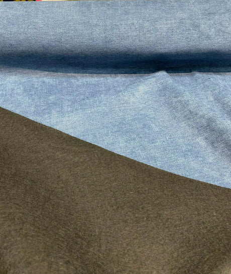 Fabricut Sensation Blue Chenille Fabric - Blue, Very Heavyweight, 54" Width (1 Yard)