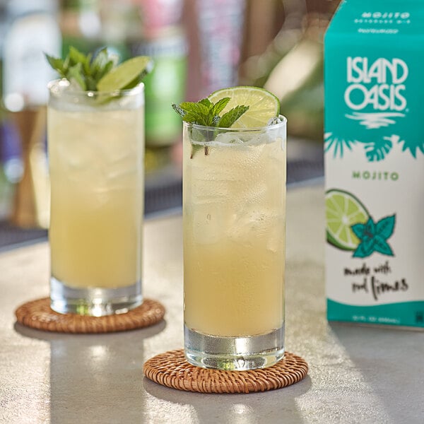 Island Oasis Mojito Frozen Beverage Mix 32 fl. oz. - 12/Case