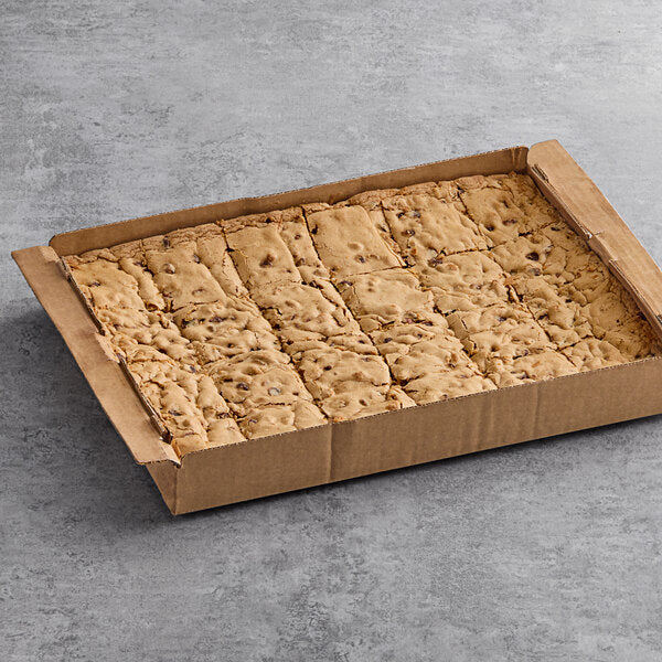 David's Cookies 4 oz. Pre-Cut Blondie Brownie 24-Count Tray - 2/Case