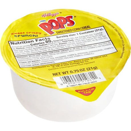 Kellogg's Corn Pops Cereal Single-Serve Bowl Pack 0.75 oz. - 96/Case