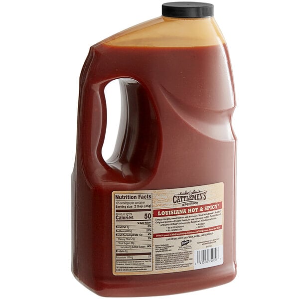Cattlemen's Louisiana Hot and Spicy BBQ Sauce 1 Gallon - 4/Case