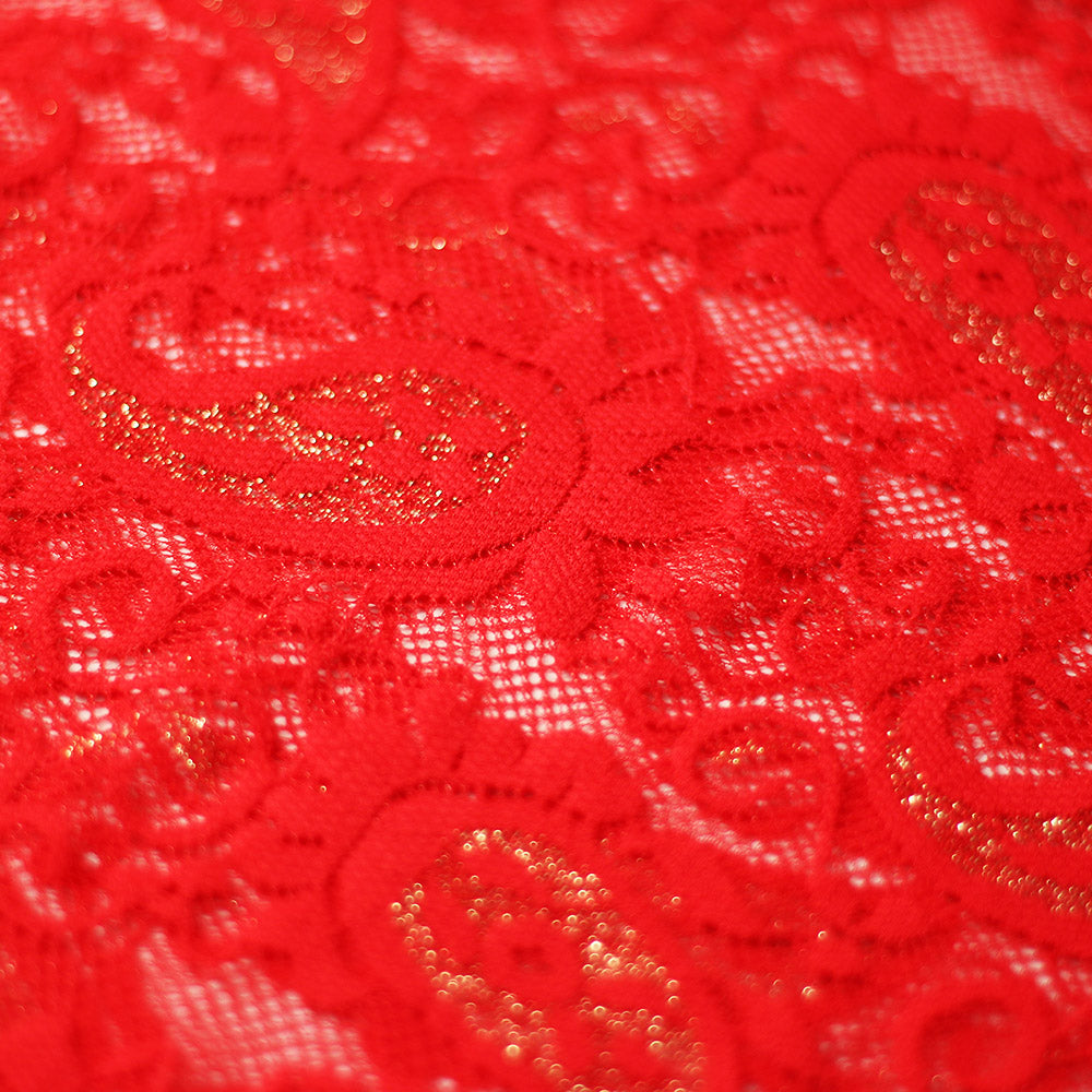Passion Paisley Nylon Spandex Fabric - Assorted Colors, Paisley Lace, 58/60" Width (1 Yard)