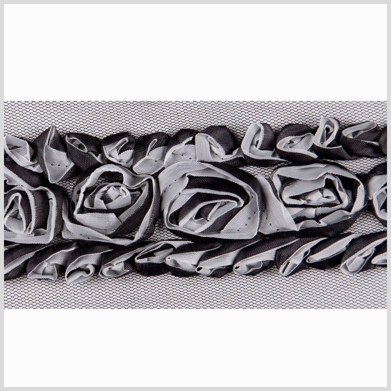 2.5" Black Floral Lace
