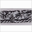 2.5" Black Floral Lace