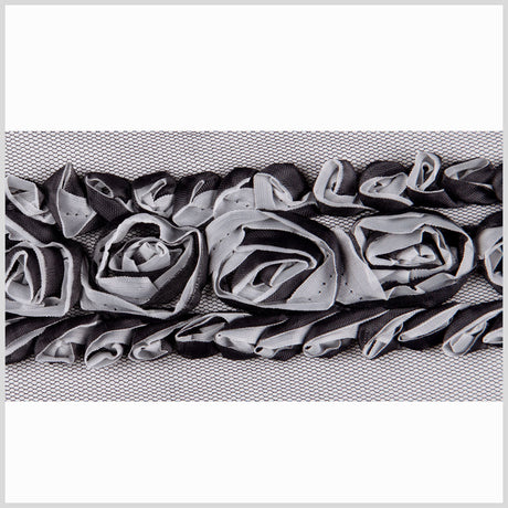 2.5" Black Floral Lace