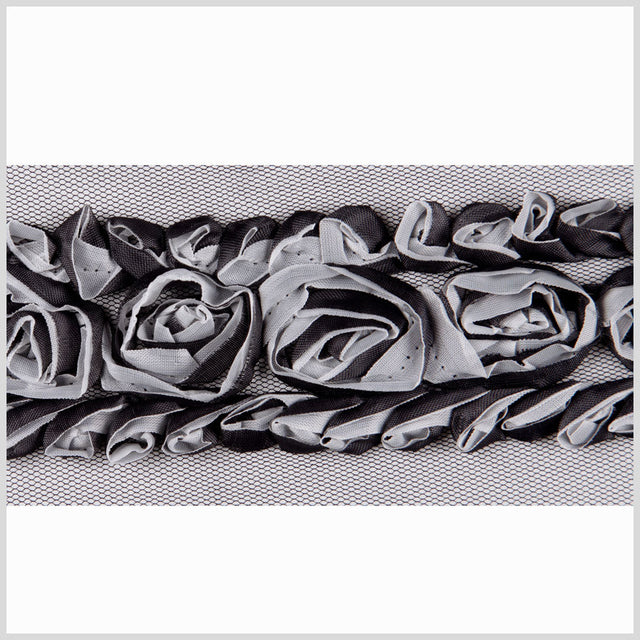 2.5" Black Floral Lace