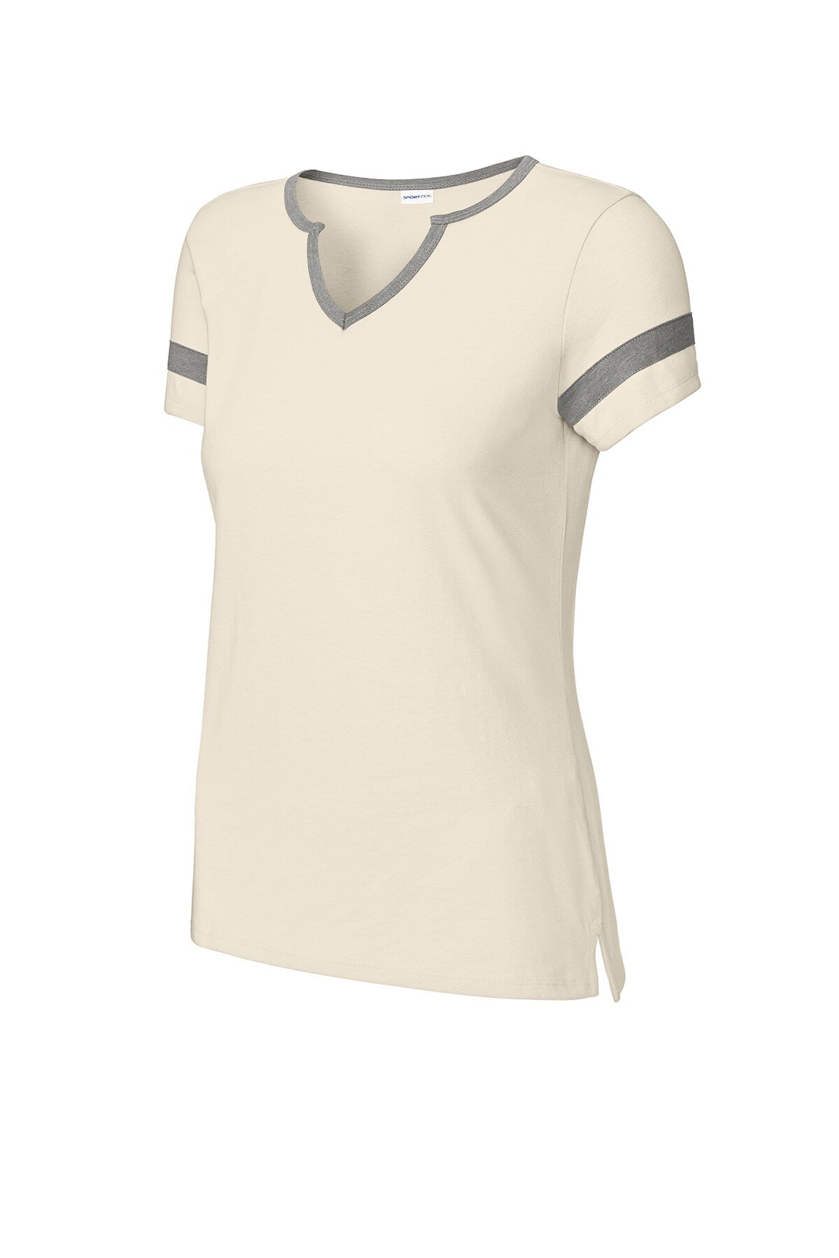 Sport-Tek® Women's Sort Sleeve Halftime Notch Neck Tee