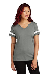 Sport-Tek® Women's Sort Sleeve Halftime Notch Neck Tee