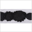 4" Black Floral Lace