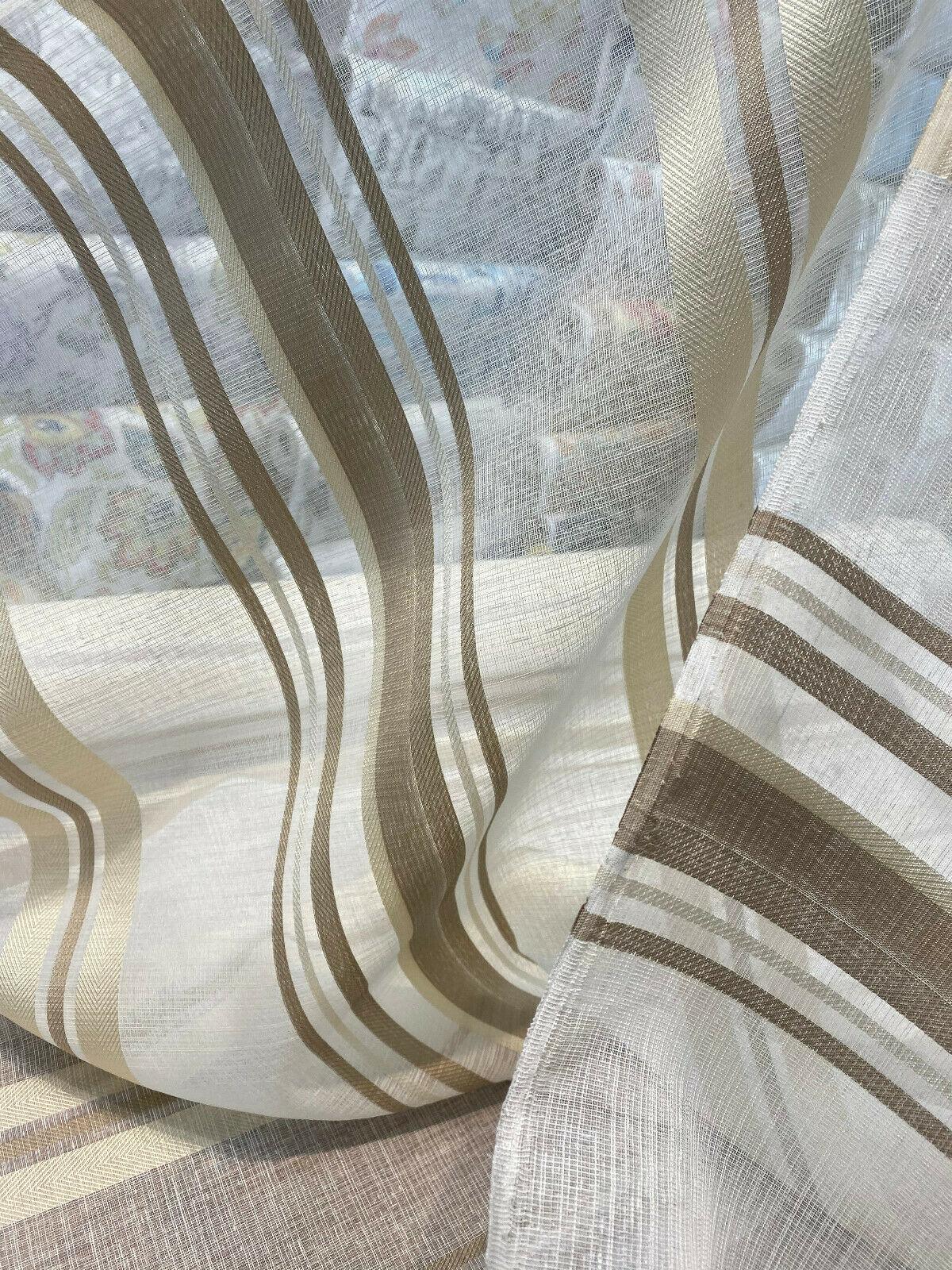 P Kaufmann NFP Sakarya Sand Double Width Sheer Polyester Fabric - Sand Sheer, 118" Width (By The Yard)