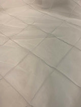 P Kaufmann White Diamond Polyester Sheer Fabric - White Diamond Pattern, 112" Width (1 Yard)