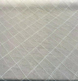 P Kaufmann White Diamond Polyester Sheer Fabric - White Diamond Pattern, 112" Width (1 Yard)