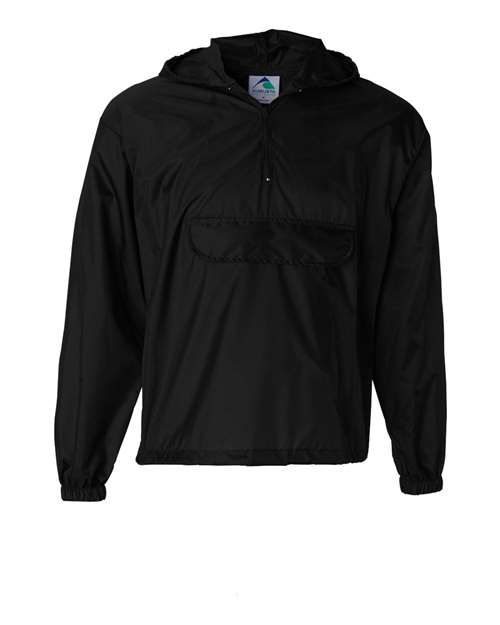 Unisex Packable Half-Zip Hooded Pullover Jacket with Water-Resistant Shell | Augusta Sportswear