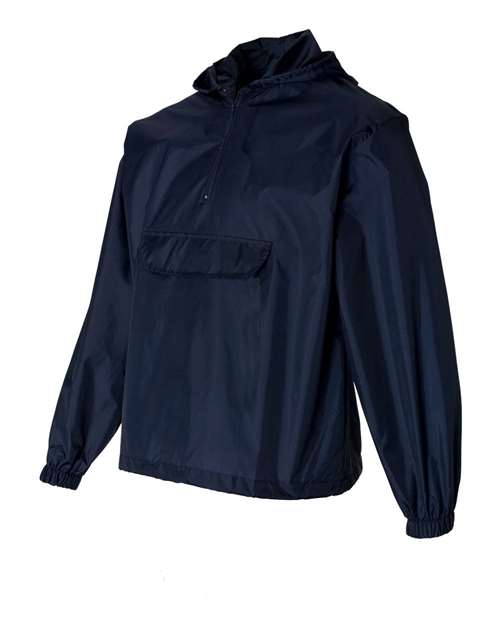 Packable Half-Zip Hooded Pullover Jacket