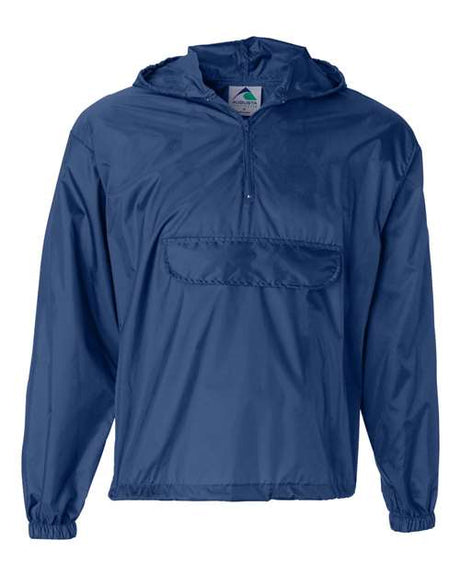 Unisex Packable Half-Zip Hooded Pullover Jacket