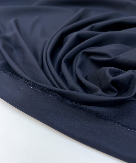 Blue Wool Stretch Fabric