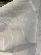 P Kaufmann NFP Iznik White Sand Dollar Polyester Fabric - White Sand Dollar Sheer, 118" Width (By The Yard)