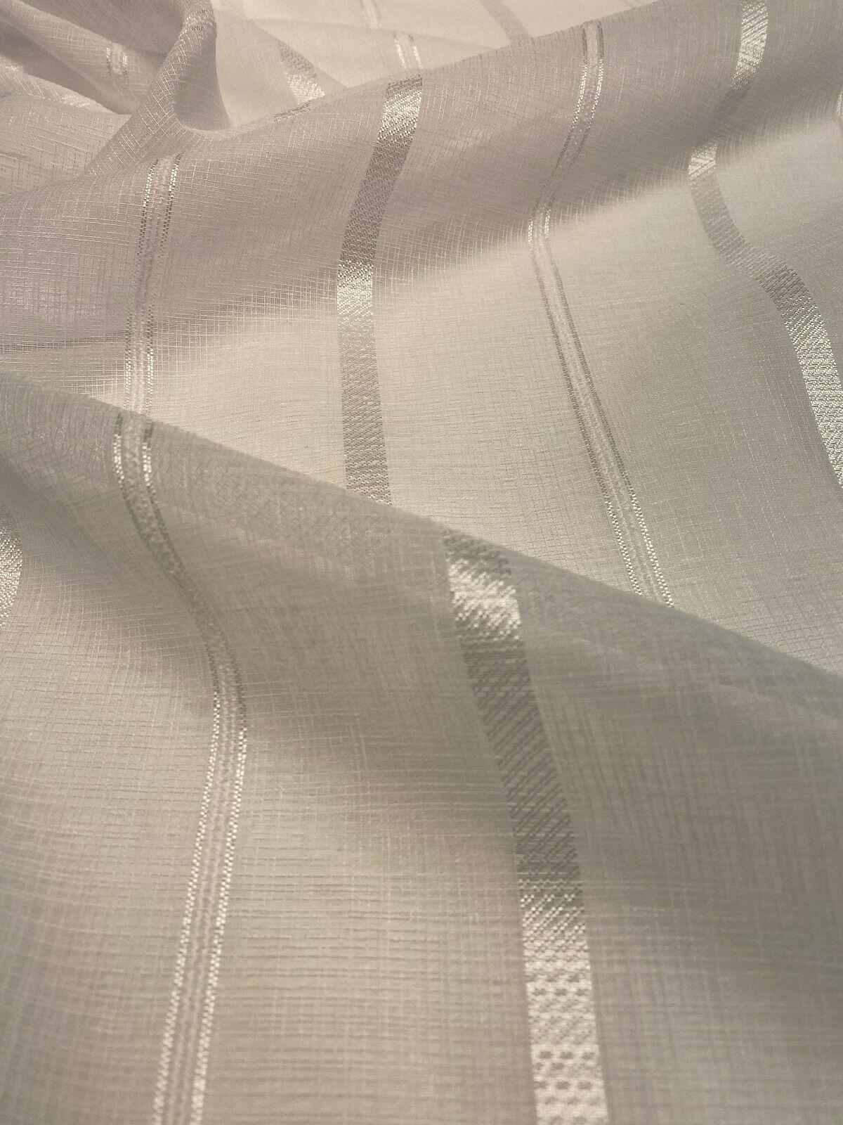 P Kaufmann NFP Iznik White Sand Dollar Polyester Fabric - White Sand Dollar Sheer, 118" Width (By The Yard)