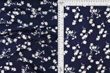1 Yard Wool Dobby Floral Print Fabric, 58/59? Wide 100% Polyester